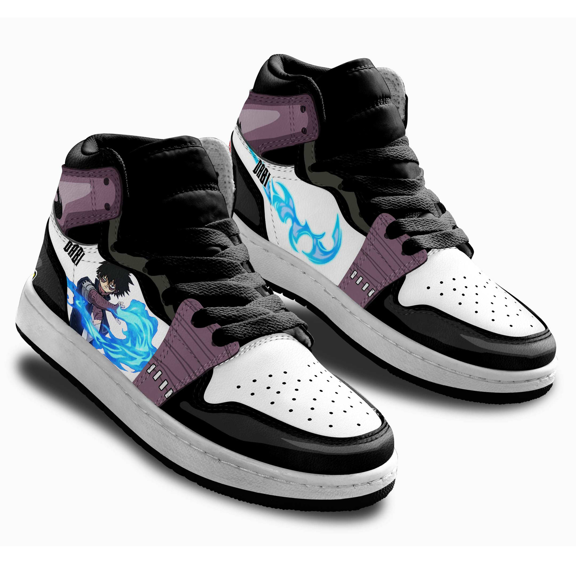 Dabi Kids Sneakers Custom My Hero Academia Anime Shoes For Kids