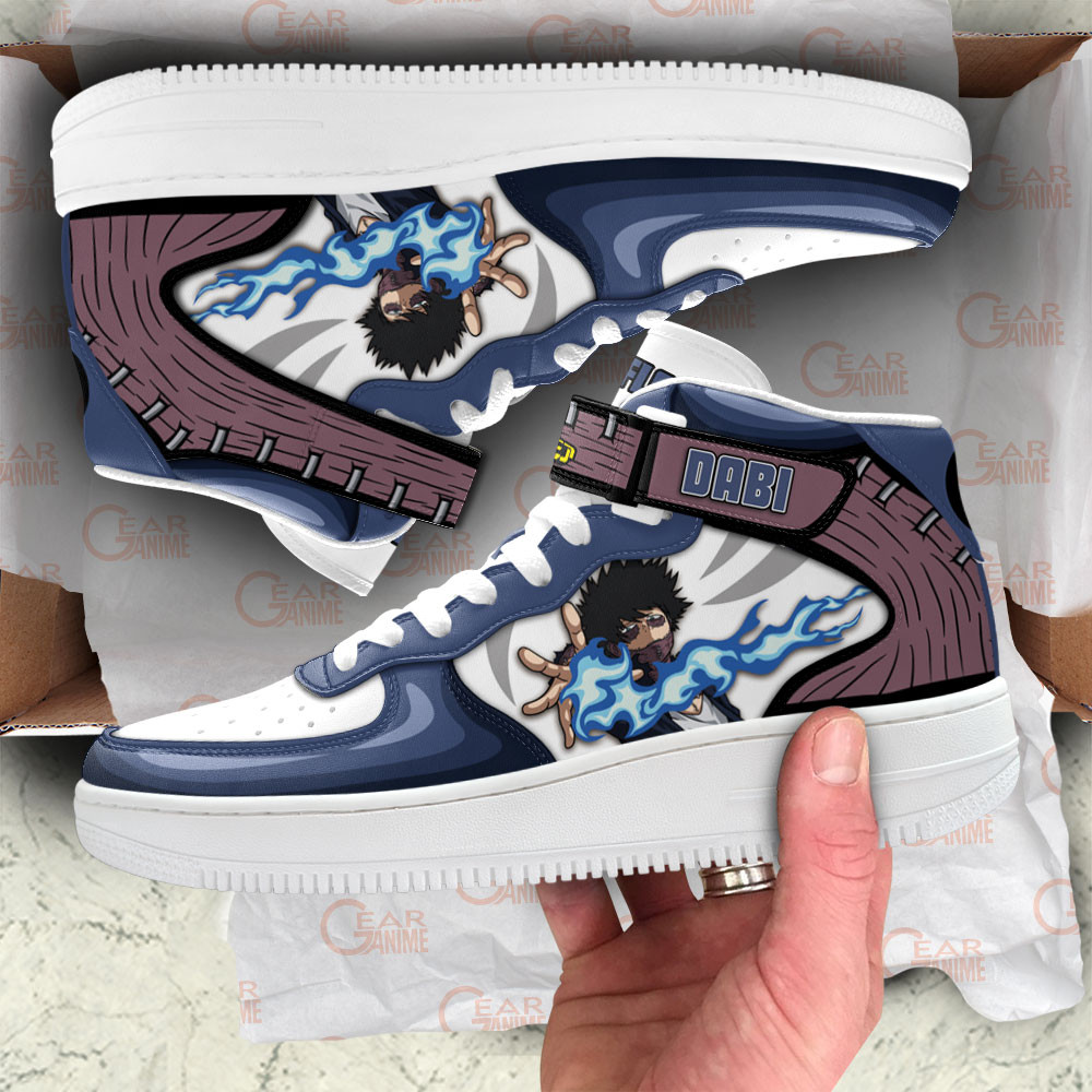 Dabi Sneakers Air Mid Custom My Hero Academia Anime Shoes