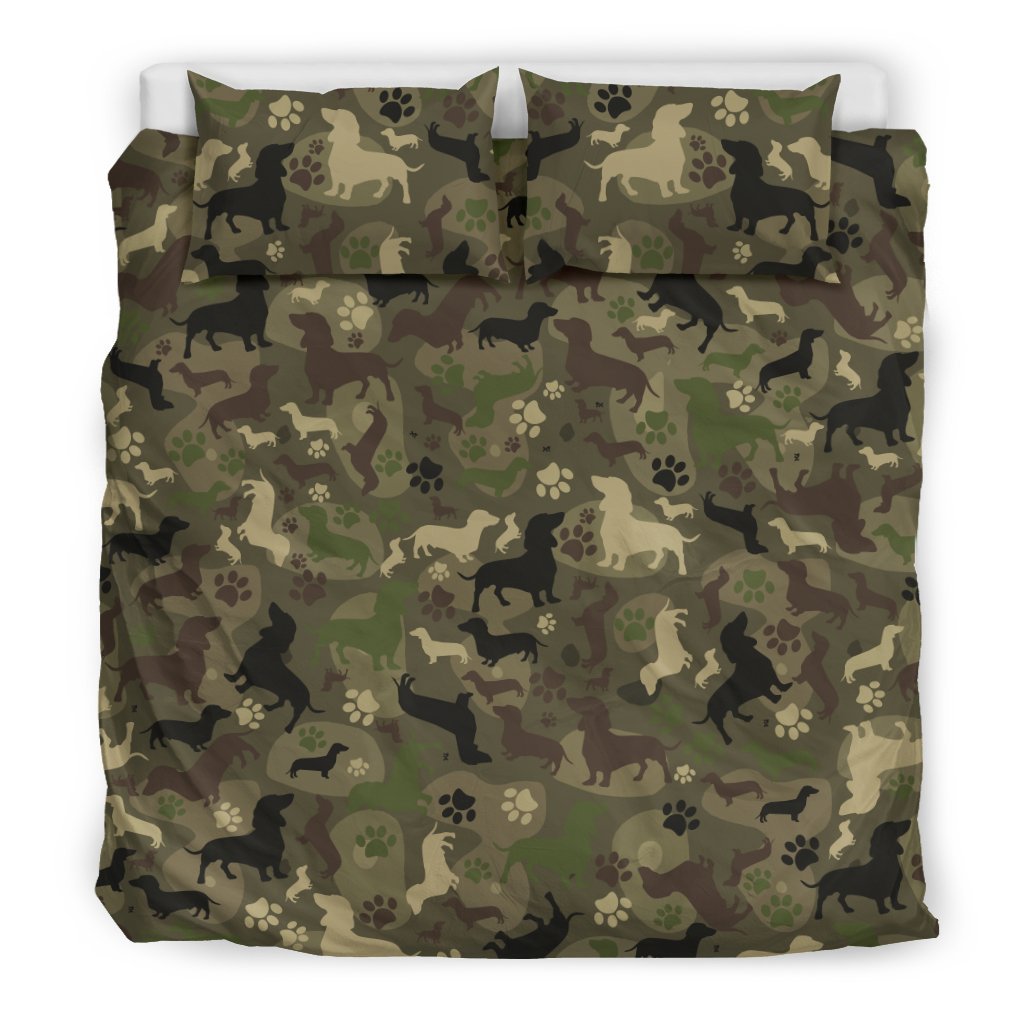 Dachshund Camo For Lovers Of Dachshunds 3D Customized Duvet Cover Bedding Set