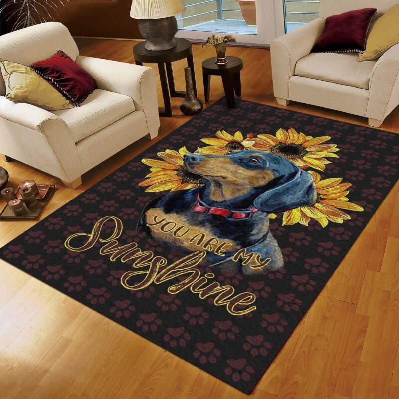 Dachshund Sunshine Stay Love Limited Edition Rectangle Rug