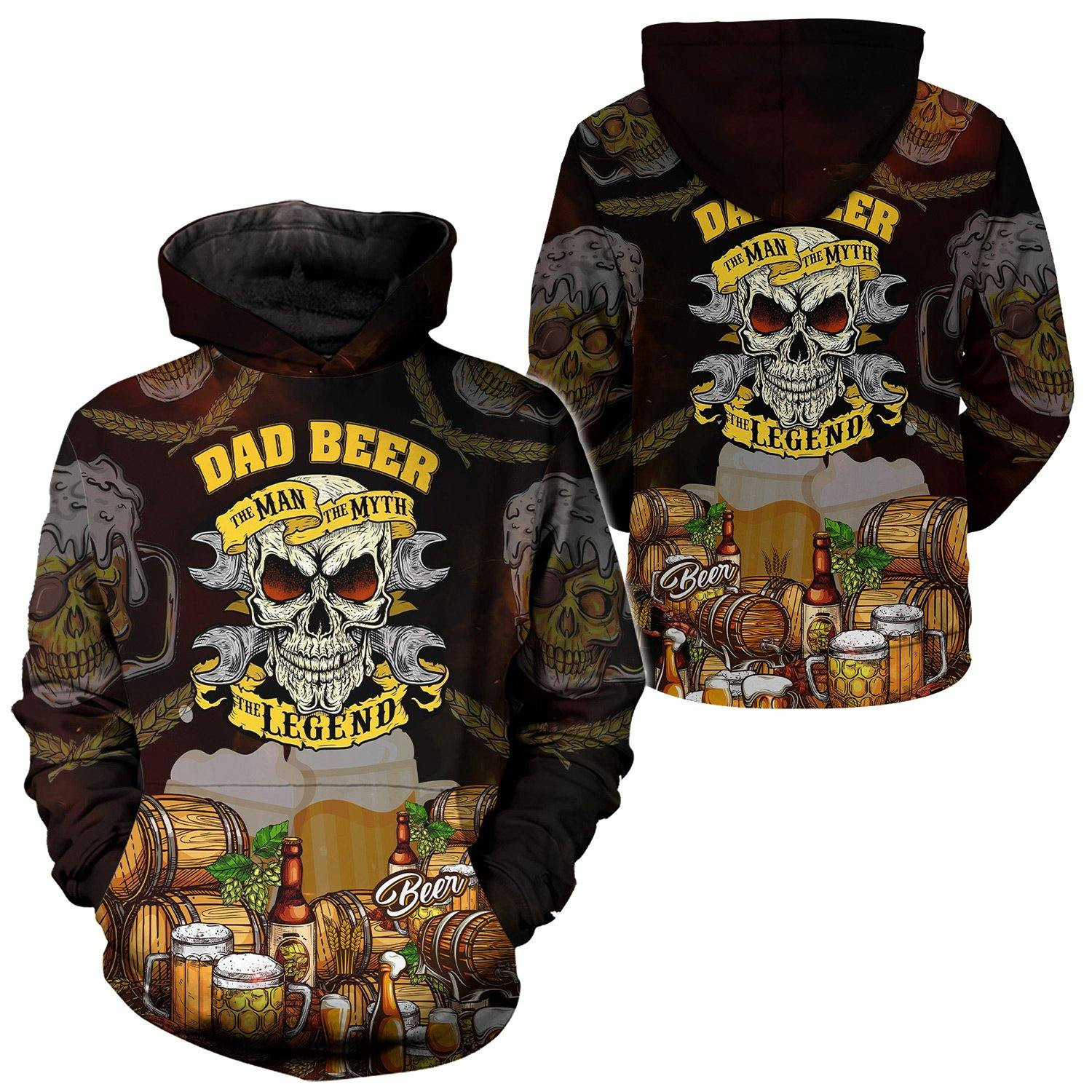Dad Beer Aop Hoodie