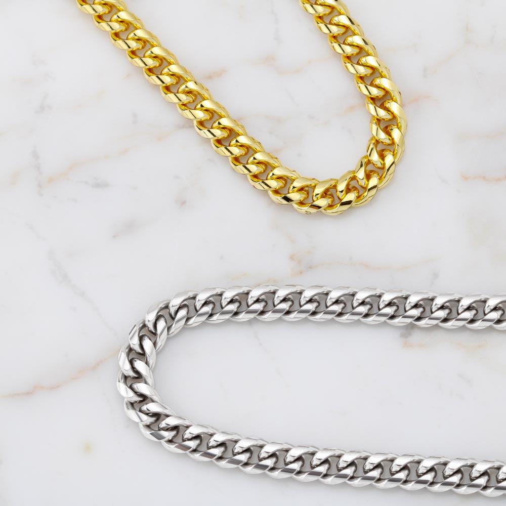 Dad Necklace To My Daddy from the Bump, Birthday Gift for Dad, Fatherr’s Day Gift, Necklace for Daddy, Cuban Link Chain Necklace