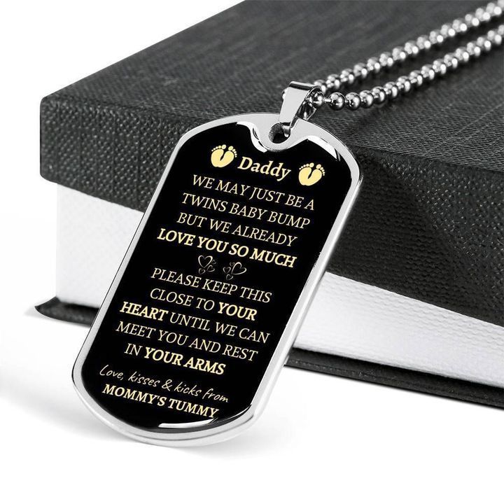 Daddy We Already Love You So Much Dog Tag Necklace Gift For Dad