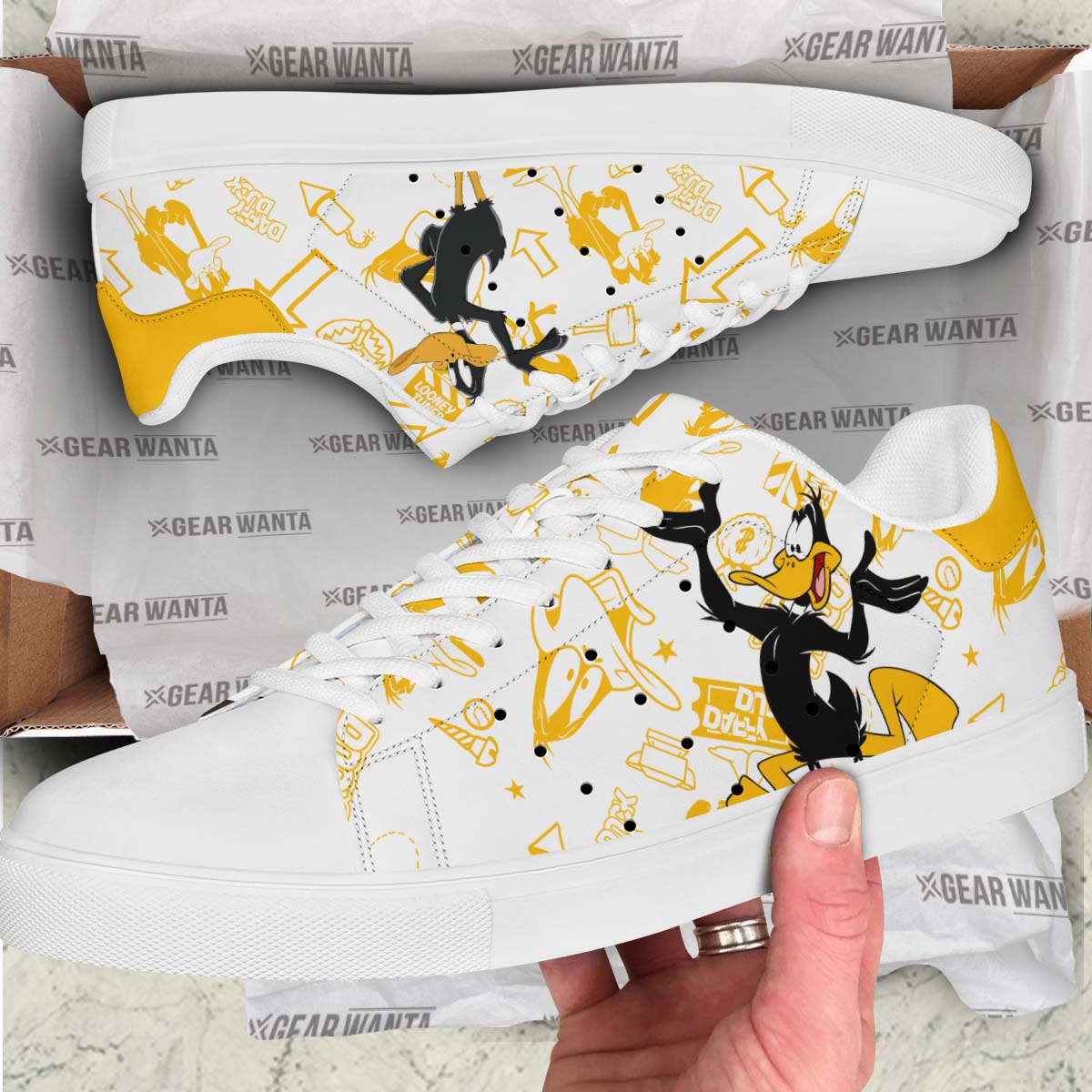 Daffy Duck Skate Shoes Custom Looney Tunes Cartoon Sneakers