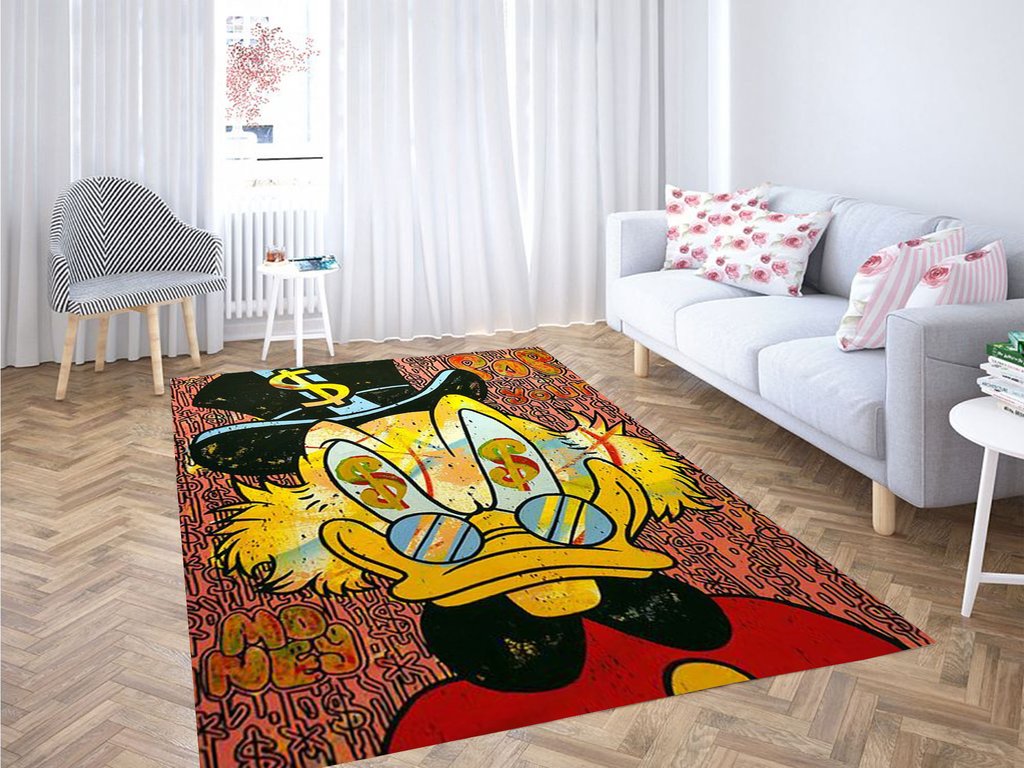 Dagobert Duck Wallpaper Living Room Modern Carpet Rectangle Rug