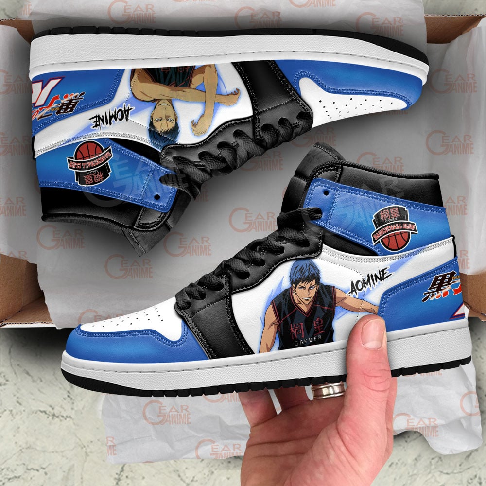 Daiki Aomine JD1s Sneakers Kuroko’s Basketball Anime Shoes, Air Jordan Hightop