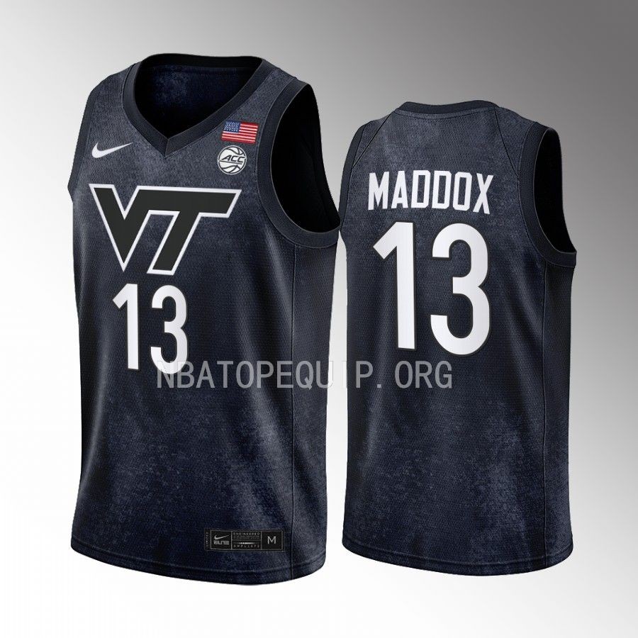 Dairus Maddox Virginia Tech Hokies Black Jersey 2022-23 College Swingman