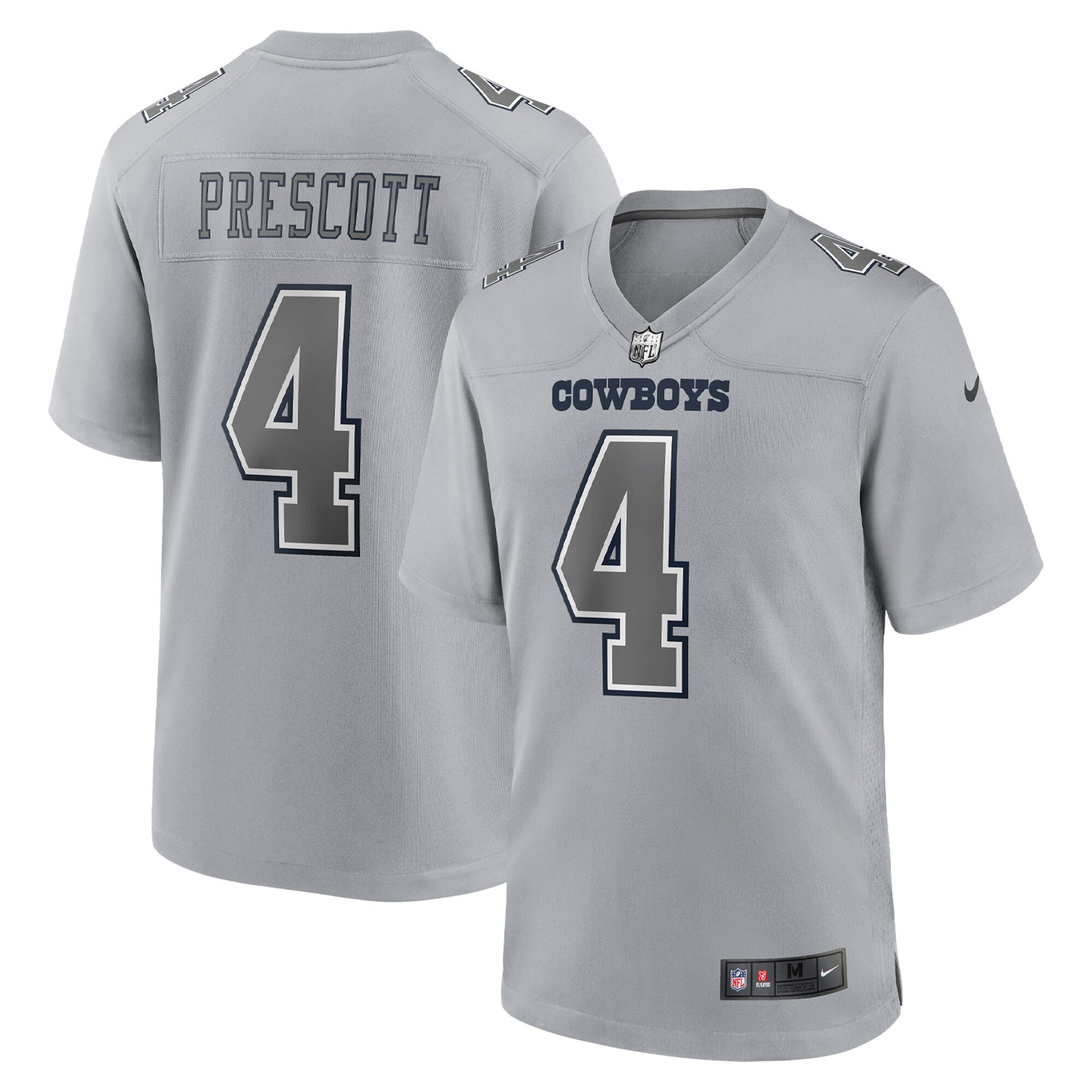 Dak Prescott Dallas Cowboys Atmosphere Fashion Game - Gray Jersey - All Stitched 