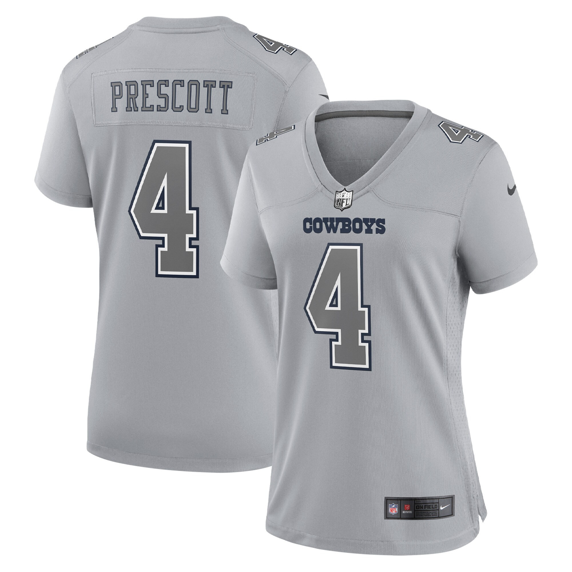 Dak Prescott Dallas Cowboys Atmosphere Fashion Game - Gray Jersey - All Stitched 