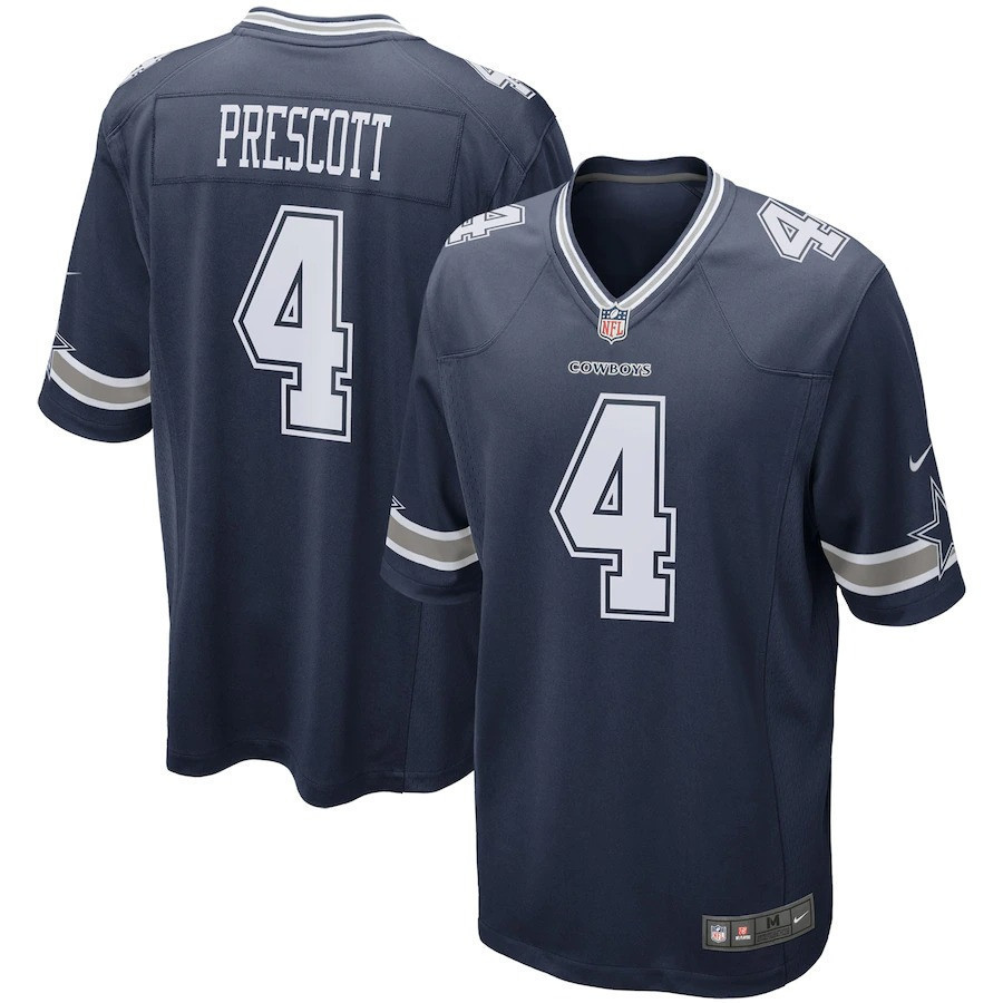 Dak Prescott Dallas Cowboys Game Game Navy Jersey - All Stitched 