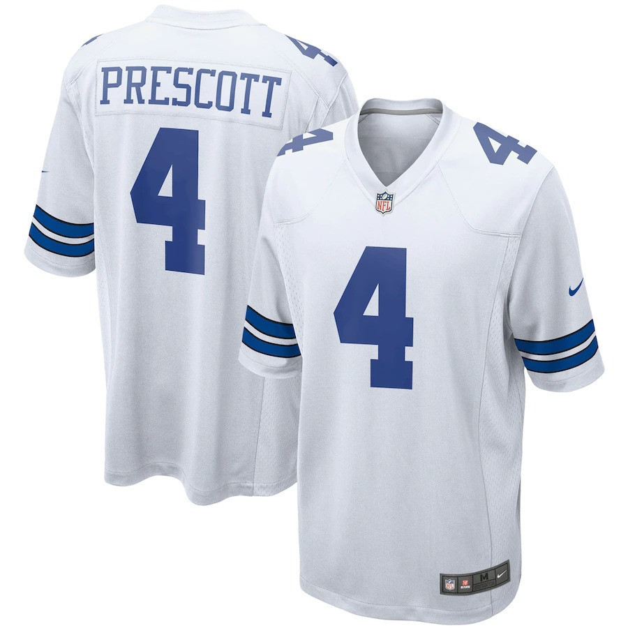 Dak Prescott Dallas Cowboys Game Game White Jersey - All Stitched 