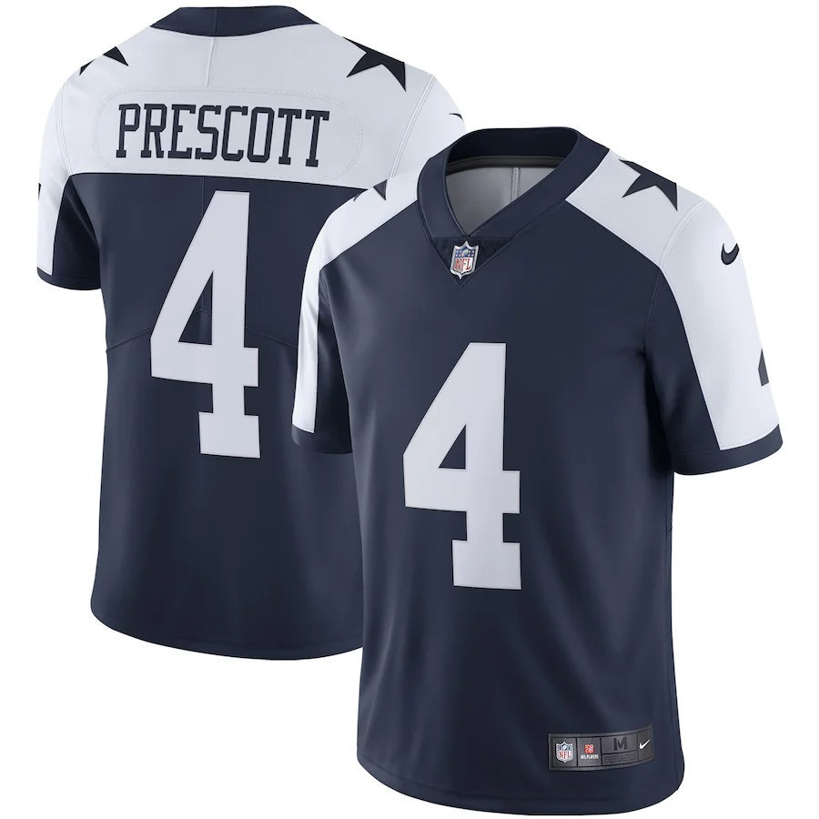 Dak Prescott Dallas Cowboys Vapor Alternate Navy Jersey - All Stitched 