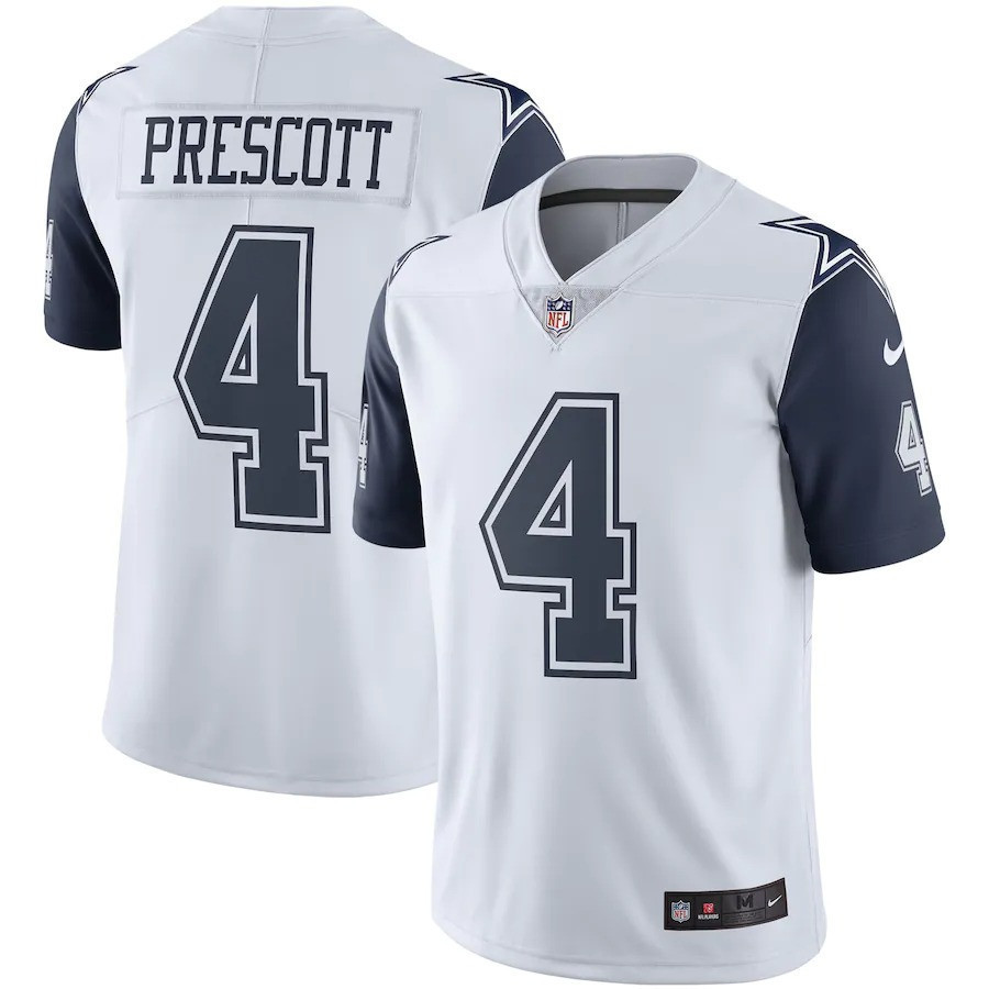 Dak Prescott Dallas Cowboys Vapor Alternate White Jersey - All Stitched 