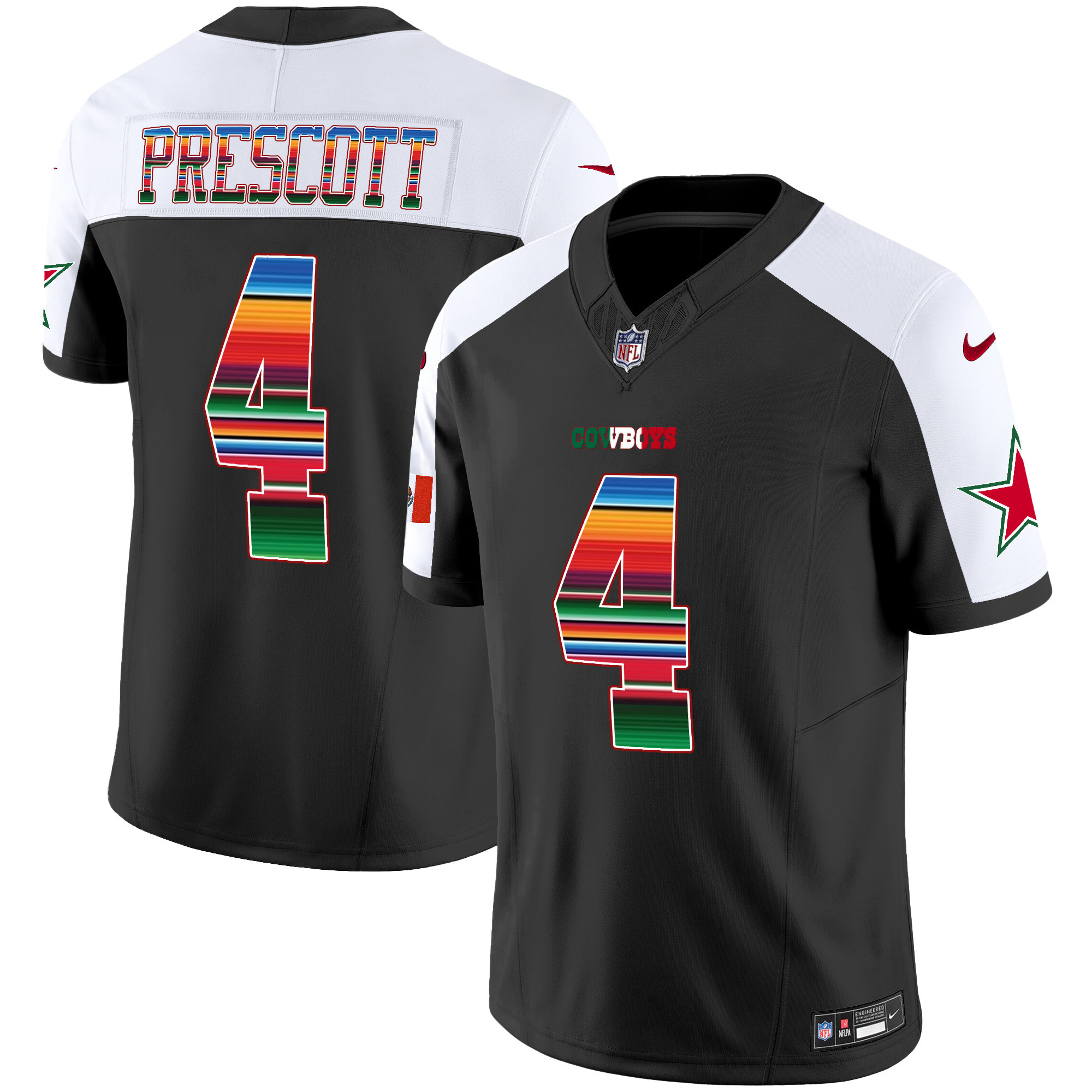 Dak Prescott Men's Dallas Cowboys Mexico Vapor Limited Alternate Jersey - All Stitched 