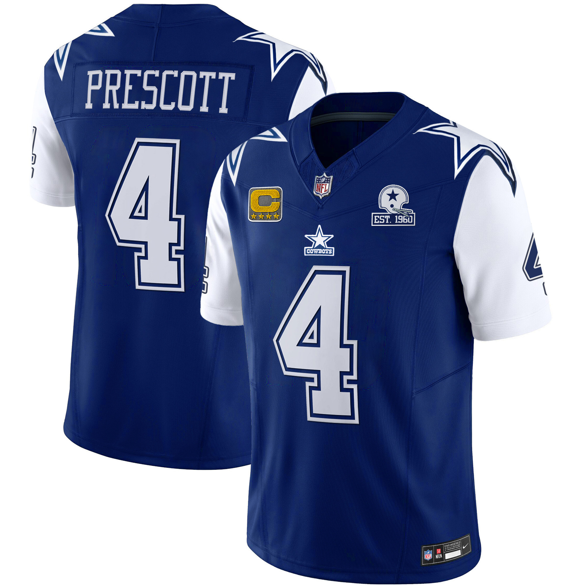 Dak Prescott Men's Dallas Cowboys Throwback Limited Vapor 1995 Jersey - All Stitched 