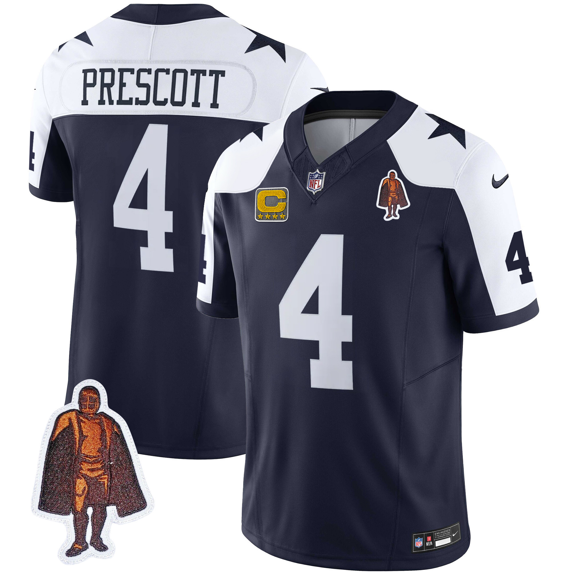 Dak Prescott Men's Dallas Cowboys Throwback Limited Vapor 2004 Jersey - All Stitched 