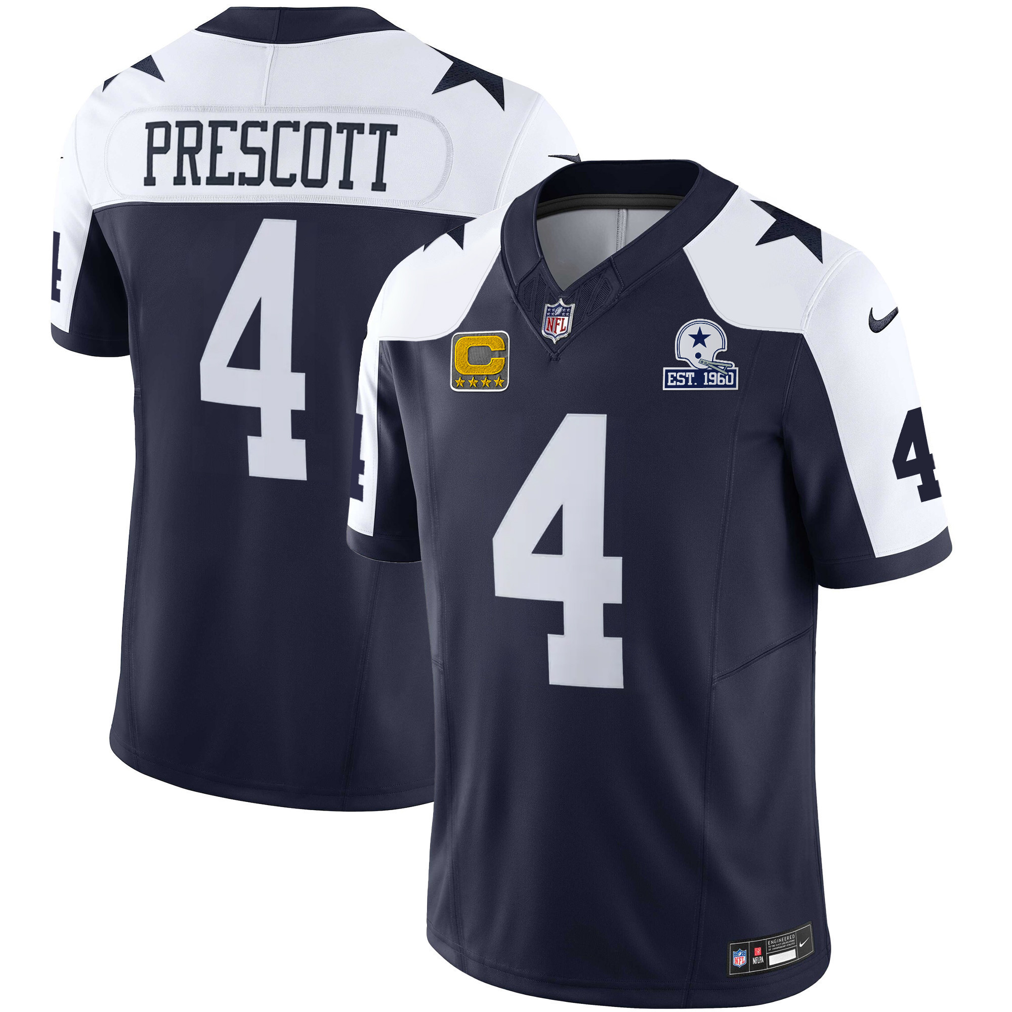 Dak Prescott Men's Dallas Cowboys Throwback Limited Vapor 2004 Jersey - All Stitched 