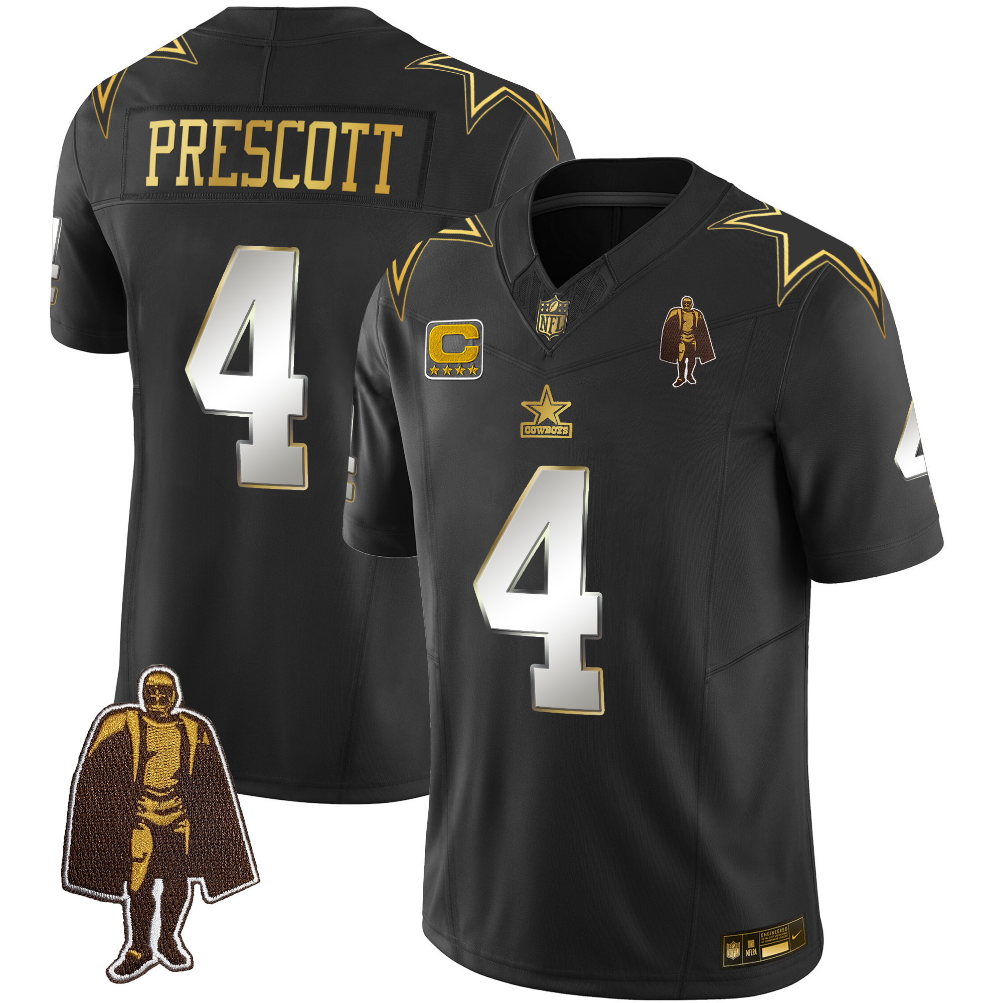 Dak Prescott Men's Dallas Cowboys Throwback Limited Vapor Black Limited Jersey - All Stitched 