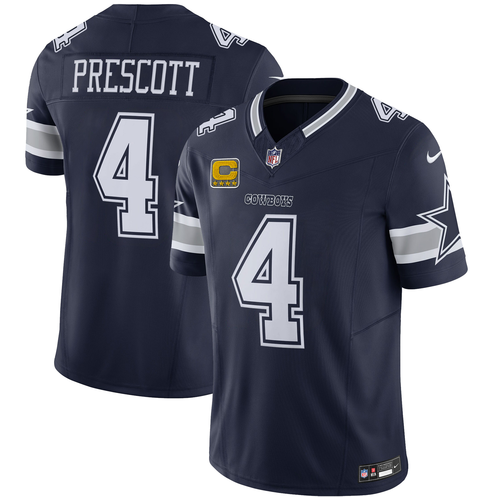 Dak Prescott Men's Dallas Cowboys Vapor Limited Navy Jersey - All Stitched 