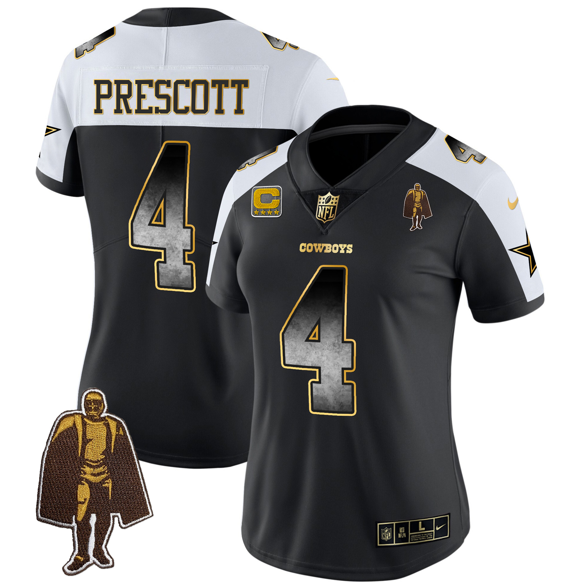 Dak Prescott Women's Dallas Cowboys Arch Smoke Vapor Alternate Jersey - All Stitched 