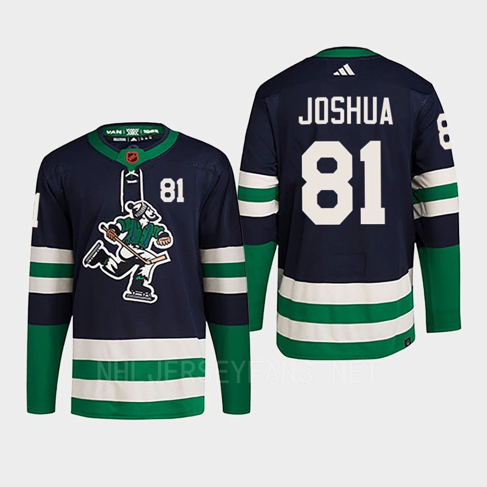 Dakota Joshua 81 Reverse Retro 2.0 2022 Vancouver Canucks Navy Stitched Jersey Primegreen