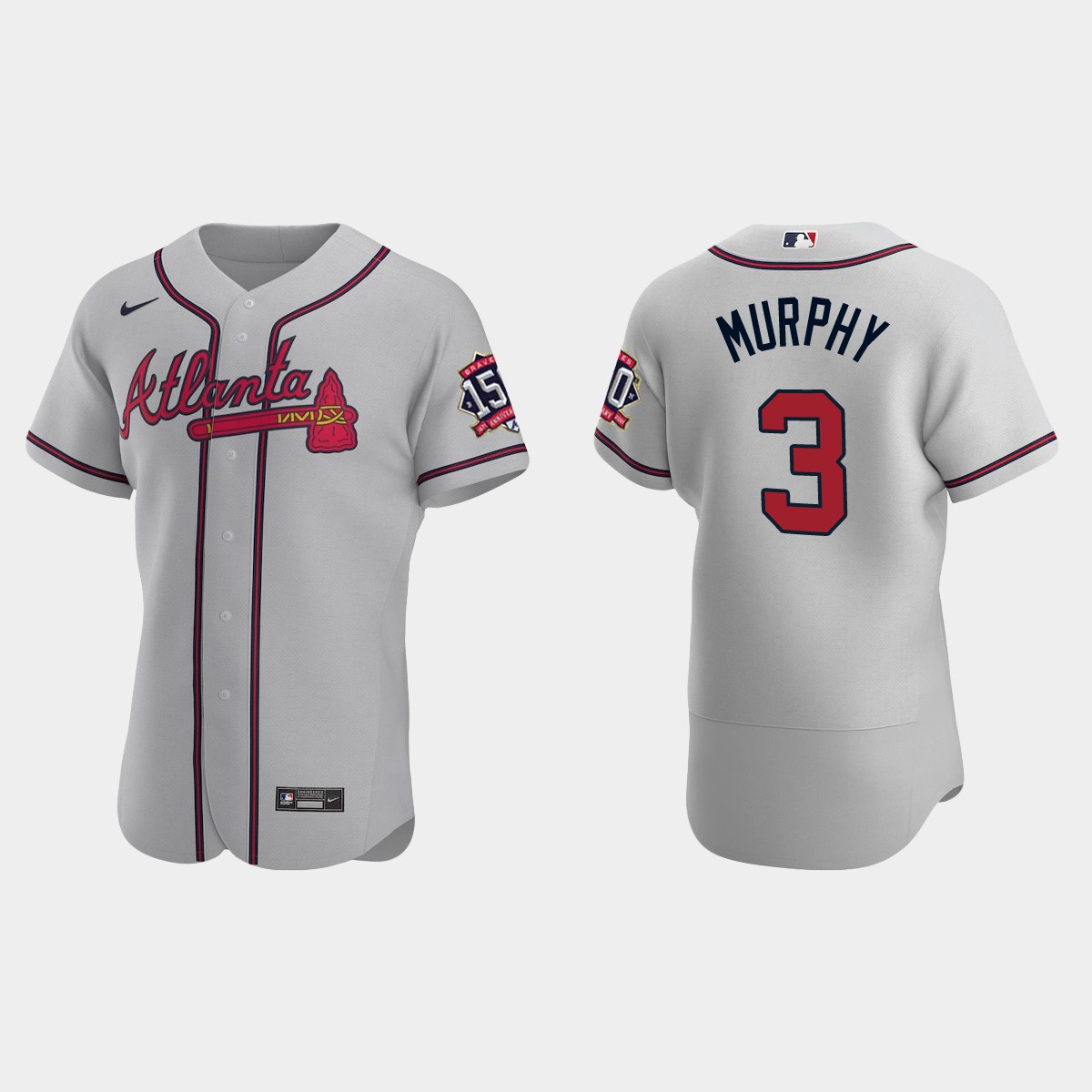 Dale Murphy Atlanta Braves 150th Anniversary World Series Jersey - Gray