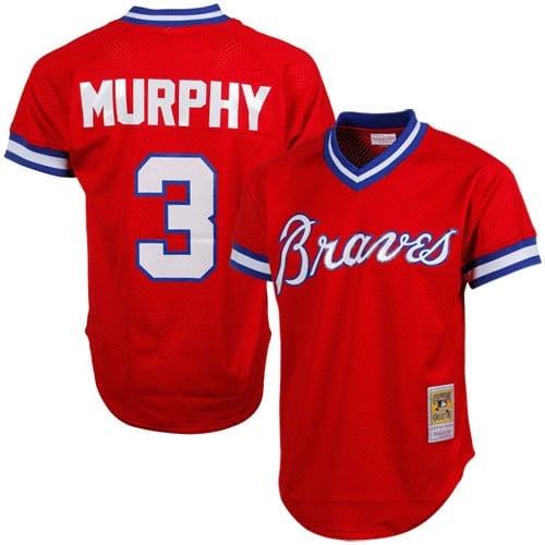 Dale Murphy Atlanta Braves Mitchell And Ness 1980 Authentic Cooperstown Collection Mesh Batting Practice Stitched Jersey – Red