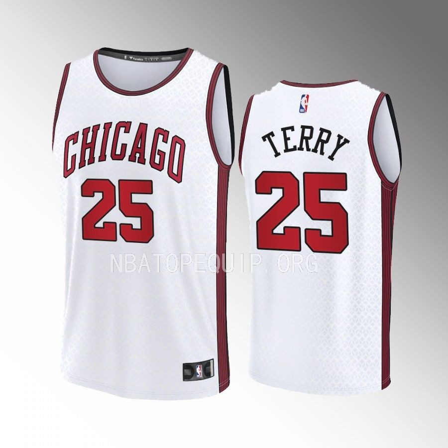 Dalen Terry Bulls #25 White Jersey Fast Break Fastbreak 2022-23 City Edition