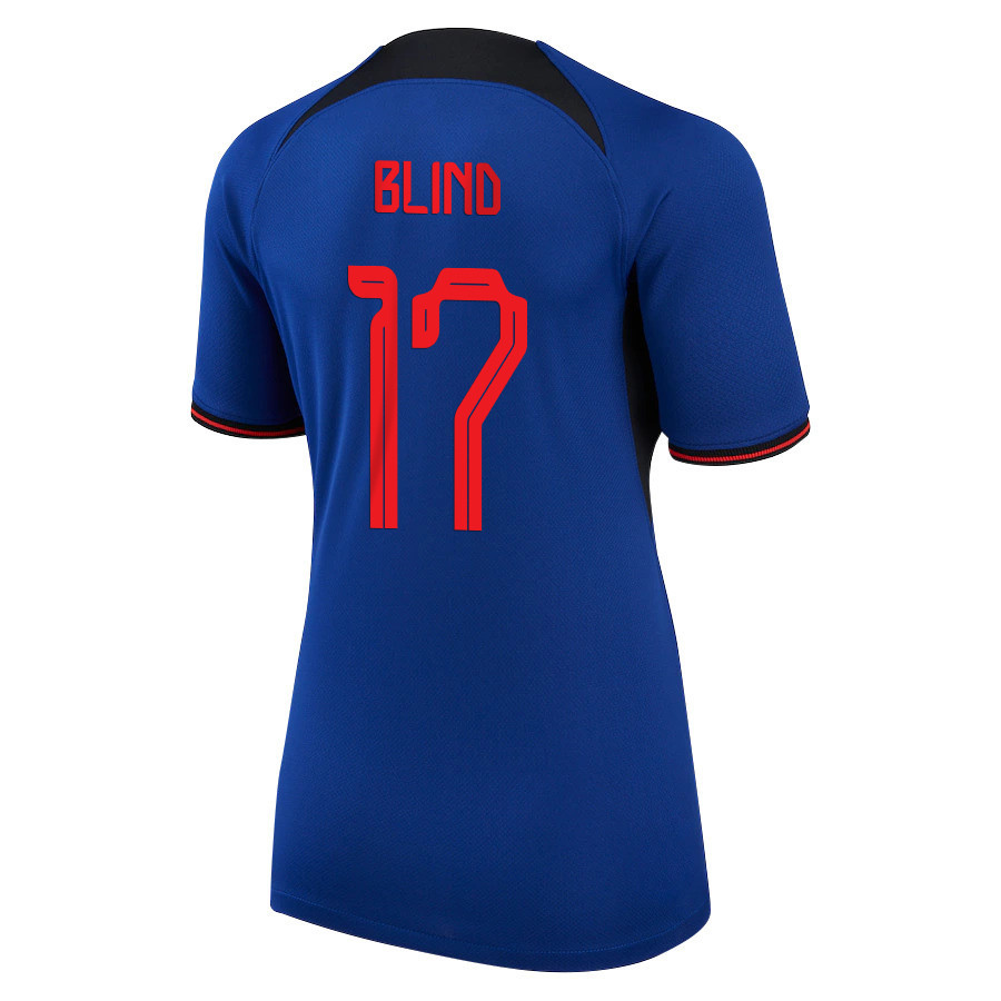 Daley Blind 17 Netherlands National Team 2022-23 Qatar World Cup Women Soccer Jersey – Away