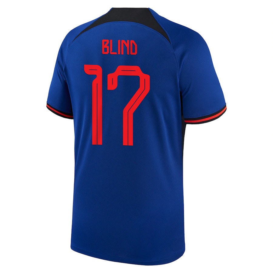 Daley Blind 17 Netherlands National Team 2022-23 Qatar World Cup  Soccer Jersey – Away