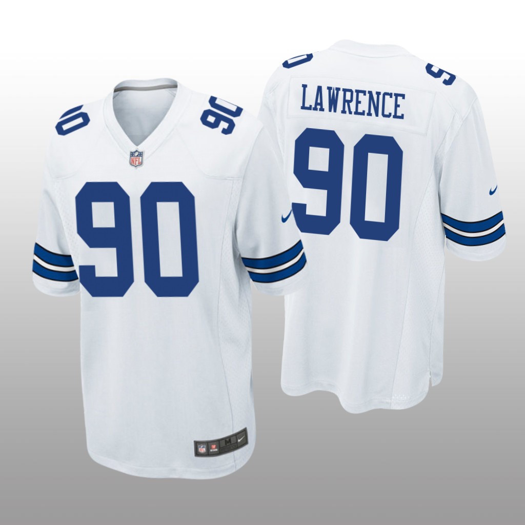 Dallas Cowboys #90 White Men DeMarcus Lawrence Game Jersey