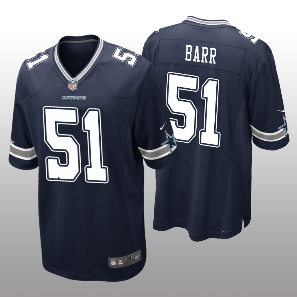 Dallas Cowboys Anthony Barr Navy Jersey Game - Men's