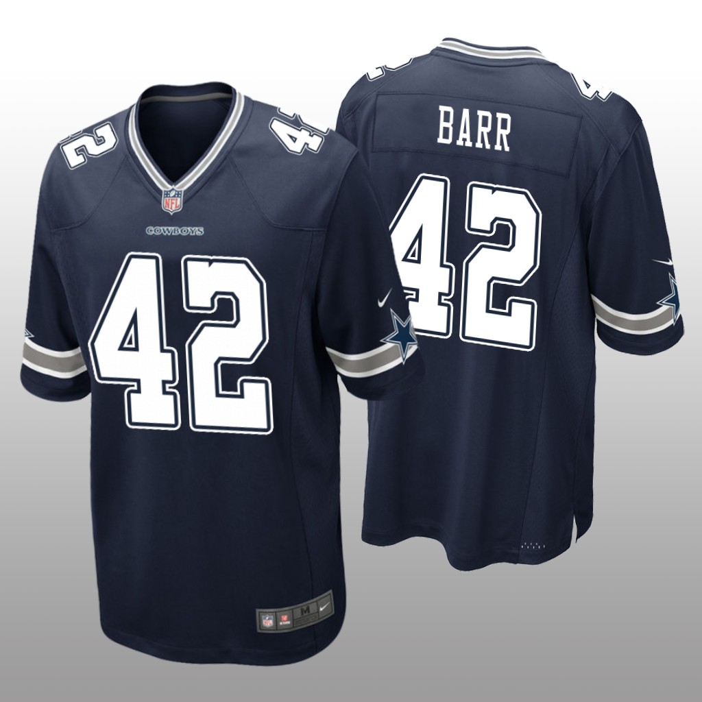 Dallas Cowboys Anthony Barr Navy Jersey Game - Men's