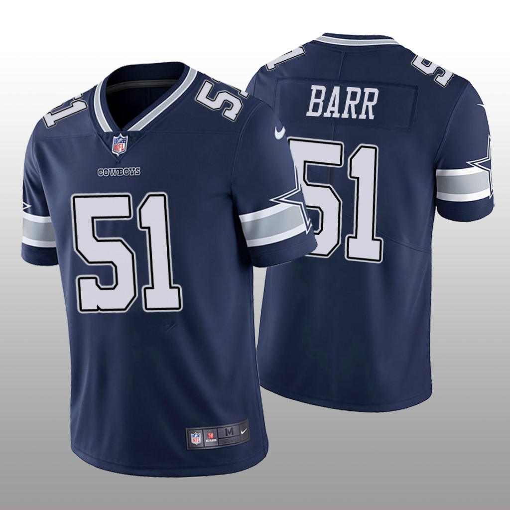 Dallas Cowboys Anthony Barr Navy Jersey Vapor Limited - Men's