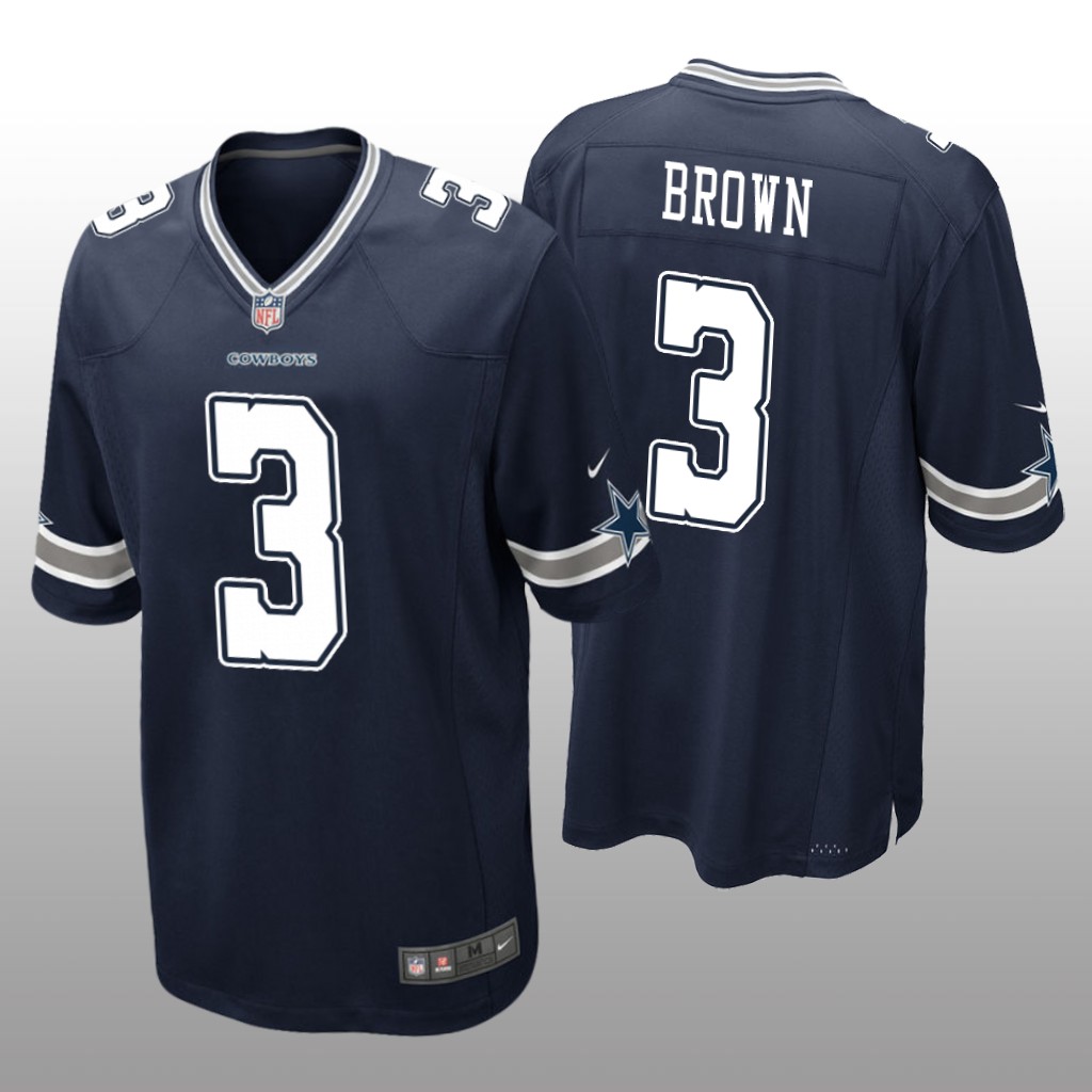Dallas Cowboys Anthony Brown Navy Jersey Game - Men's