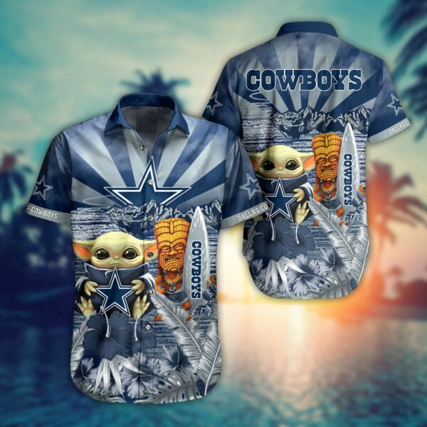 Dallas Cowboys Baby Yoda Summer Hawaiian Shirt