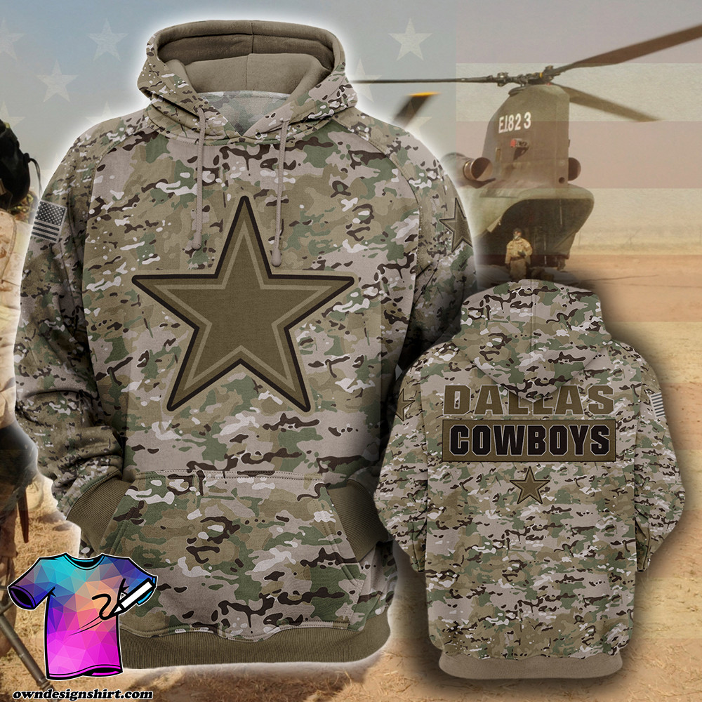 Dallas Cowboys Camo Style Unisex 3D Hoodie Gift For Fans