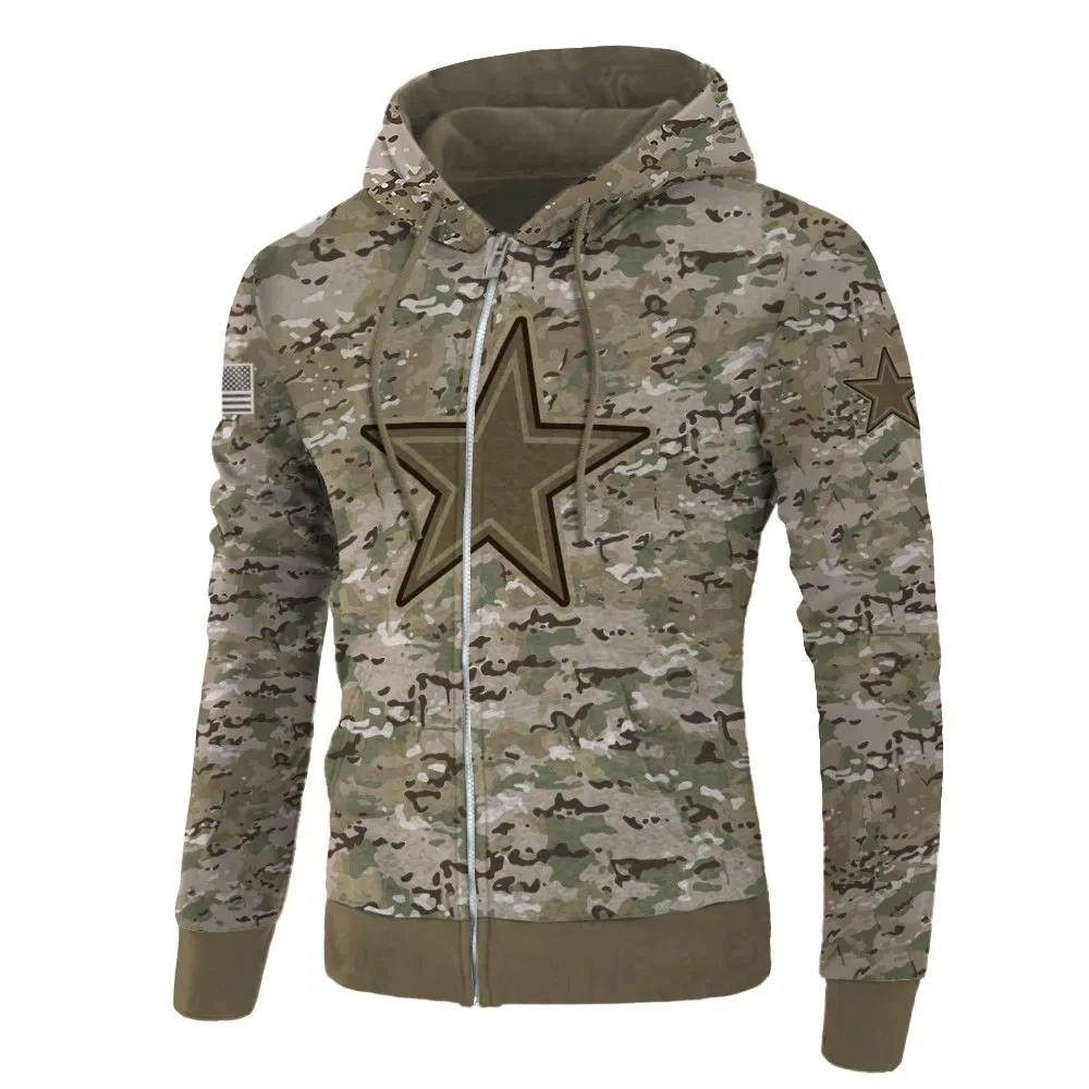 Dallas Cowboys Camo Style Unisex 3D Hoodie Gift For Fans