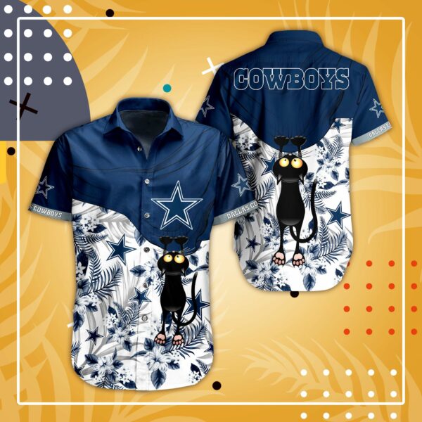 Dallas Cowboys Cat Hawaiian Shirt