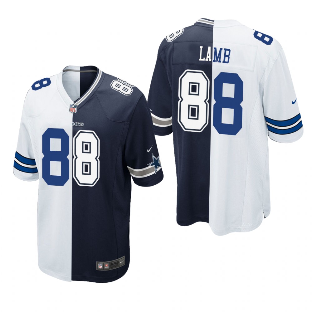 Dallas Cowboys CeeDee Lamb Navy White Game Split - Men's