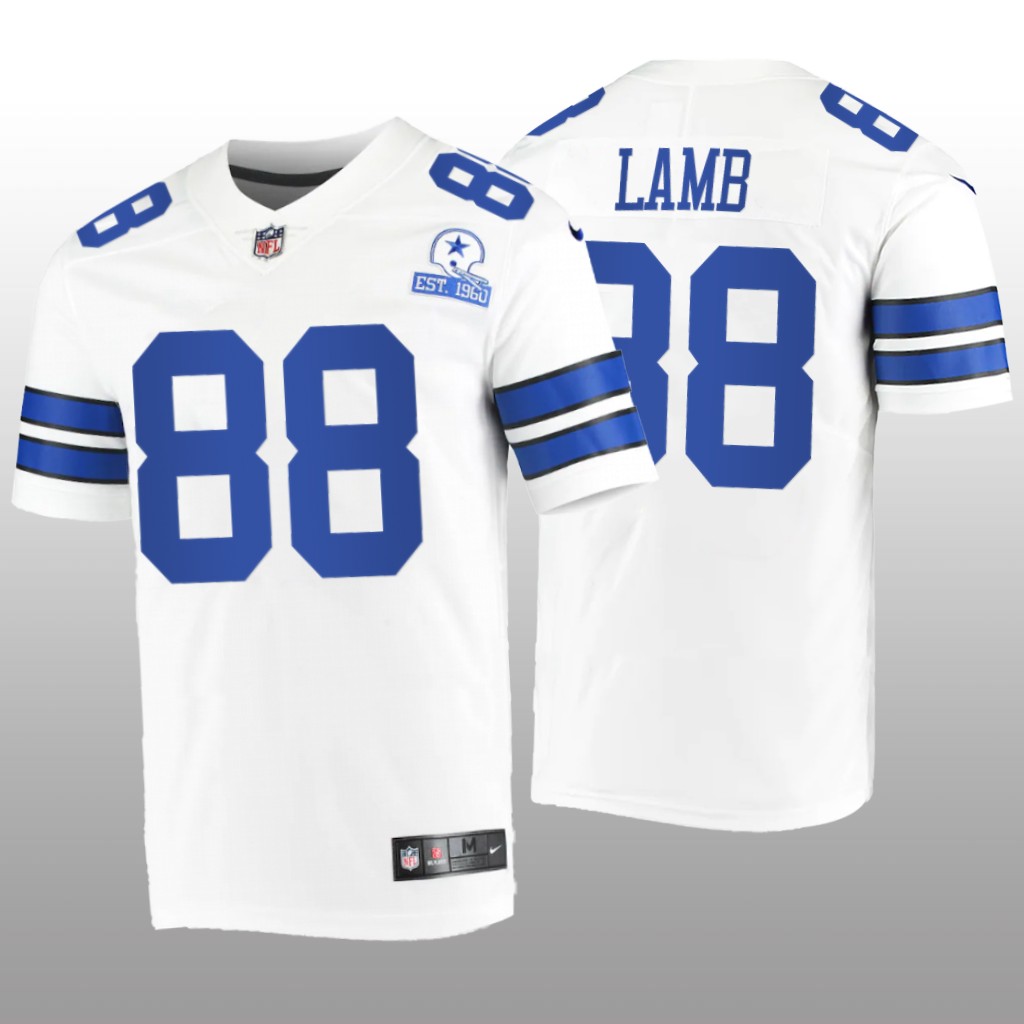 Dallas Cowboys CeeDee Lamb White Vintage Jersey 60th Season – Men’s
