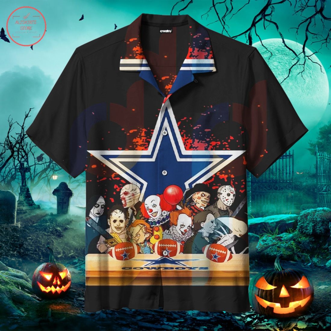 Dallas Cowboys Clown Hawaiian Shirt