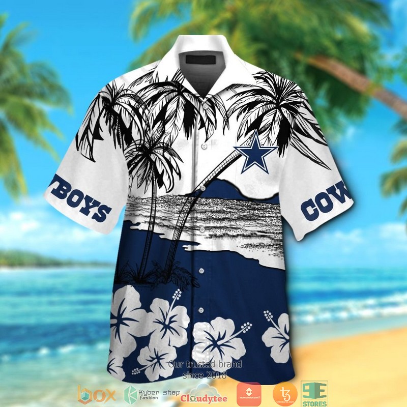 Dallas Cowboys coconut island hibiscus Hawaiian Shirt