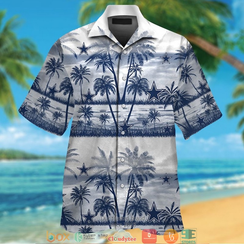 Dallas Cowboys coconut island white Hawaiian Shirt