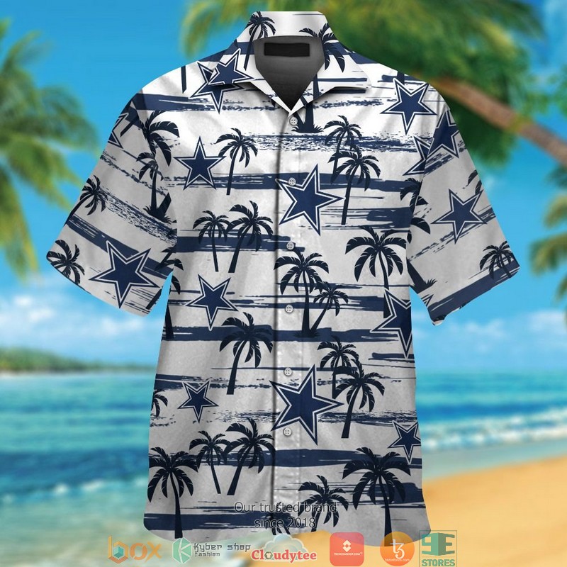 Dallas Cowboys Coconut pattern white Hawaiian Shirt
