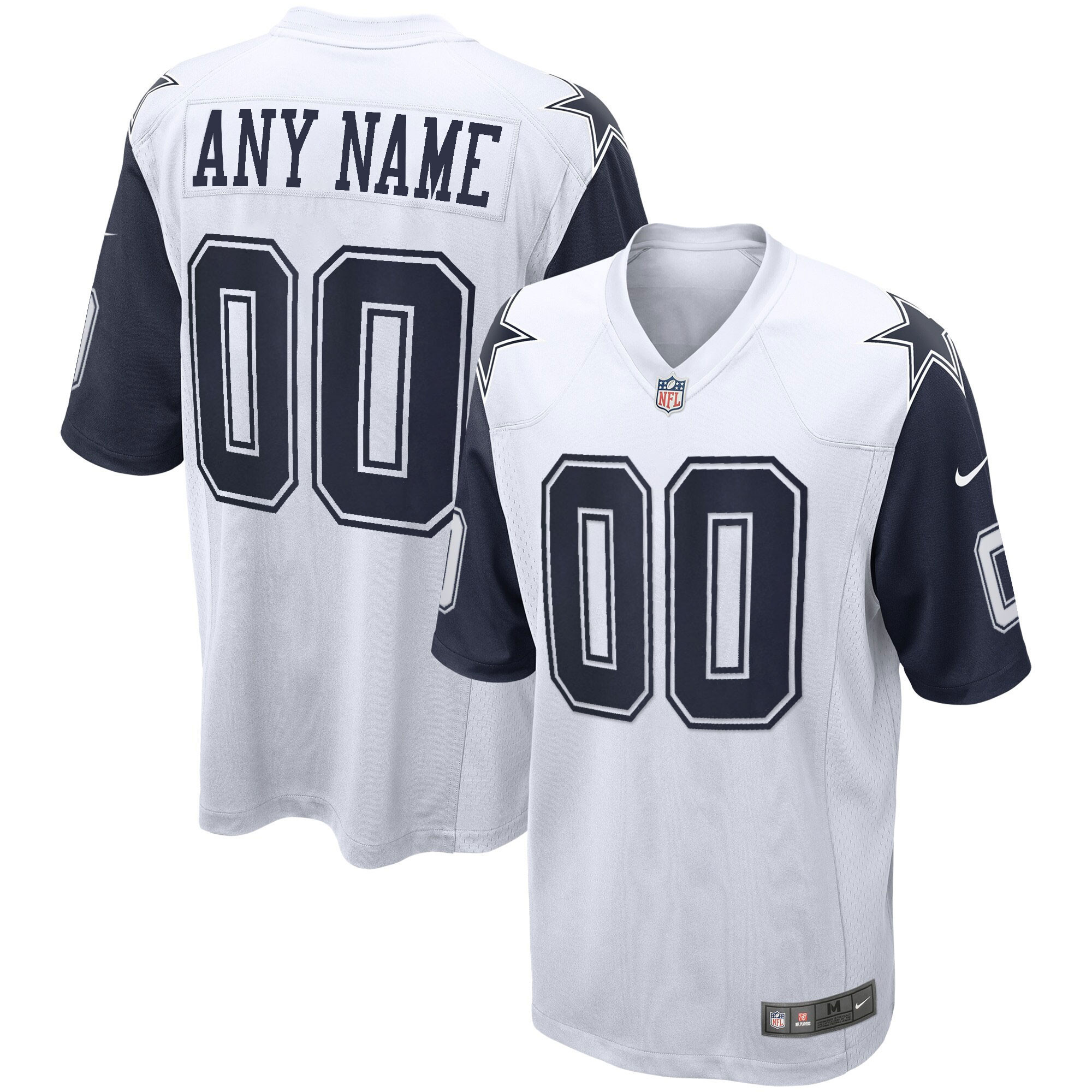 Dallas Cowboys Custom Name and Number Game Alternate White Jersey - All Stitched 