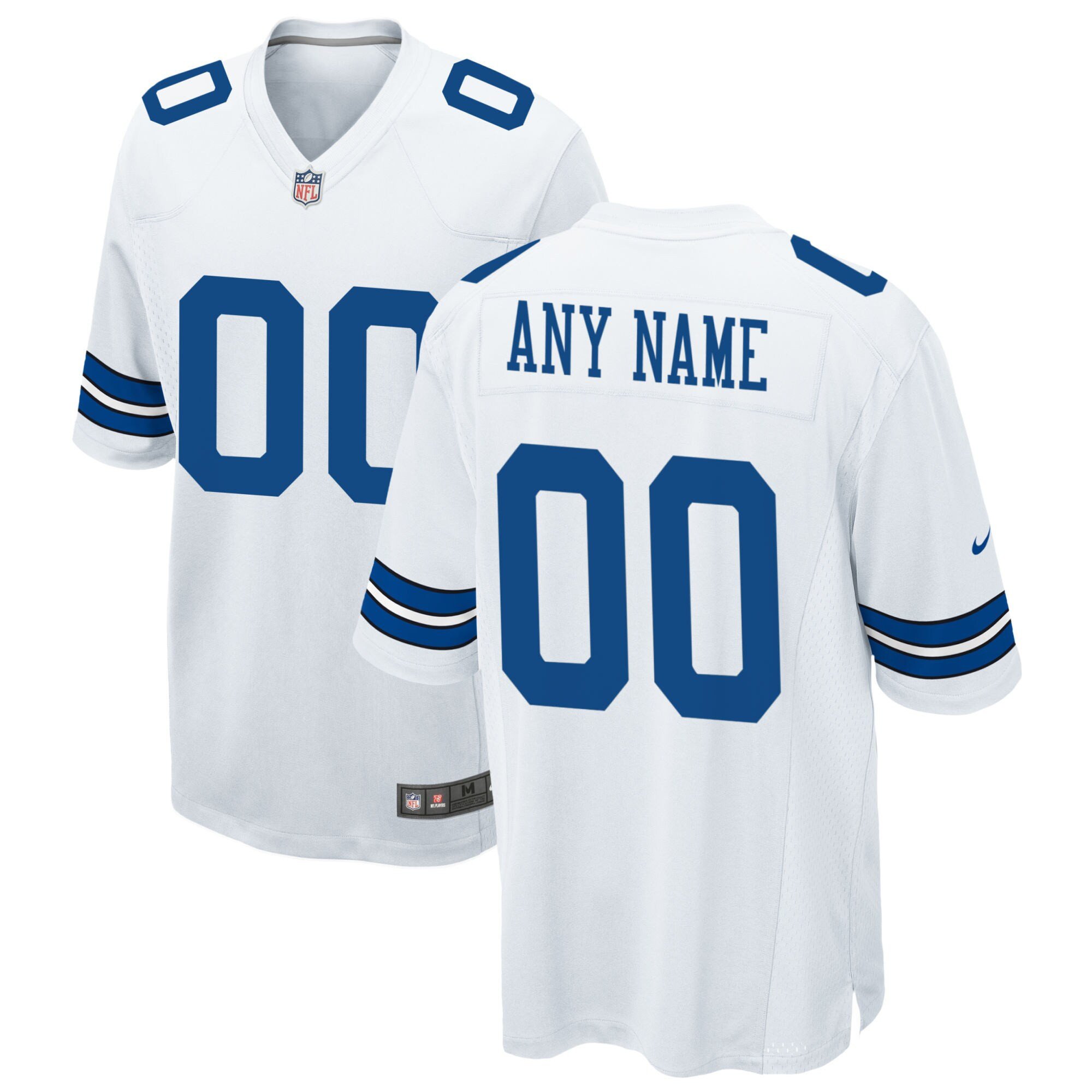 Dallas Cowboys Custom Name and Number Game White Jersey - All Stitched 