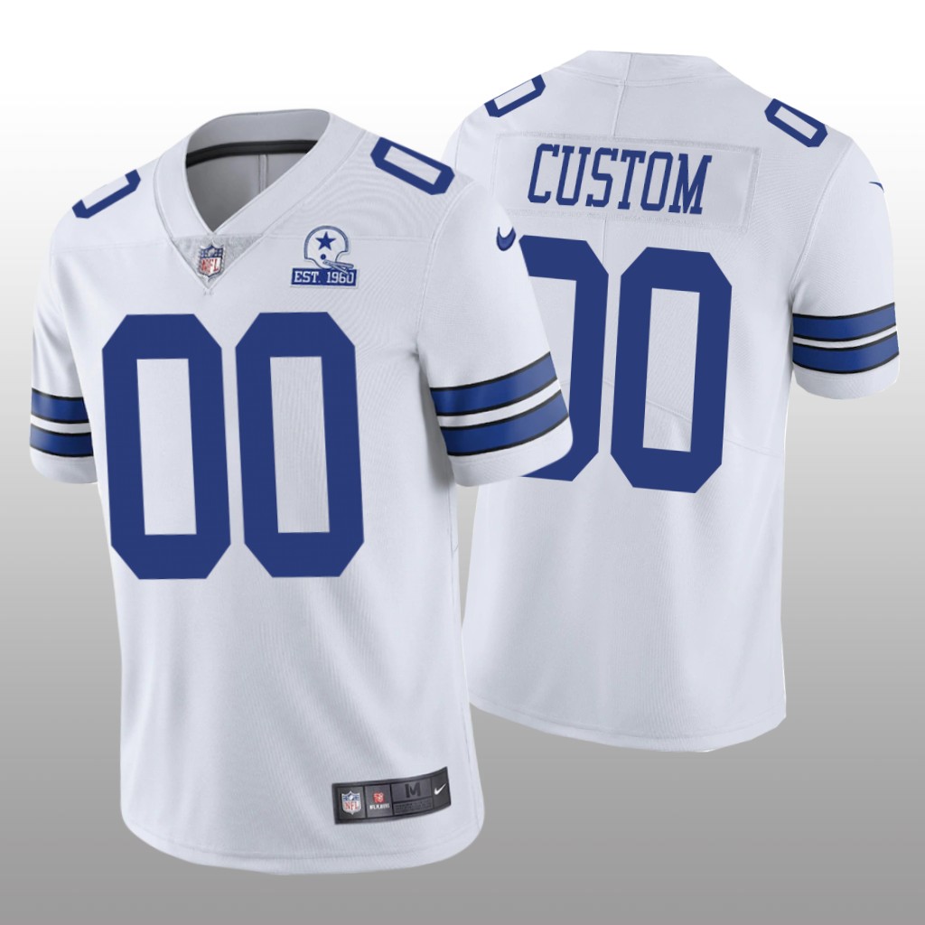 Dallas Cowboys Custom White Vapor Limited Jersey 60th Anniversary - Men's