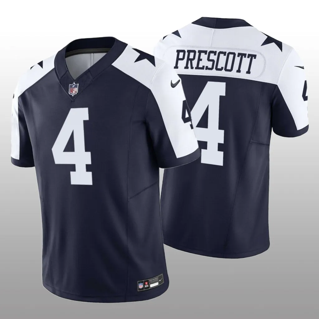 Dallas Cowboys Dak Prescott Navy Jersey Vapor F.U.S.E. Limited - Men's