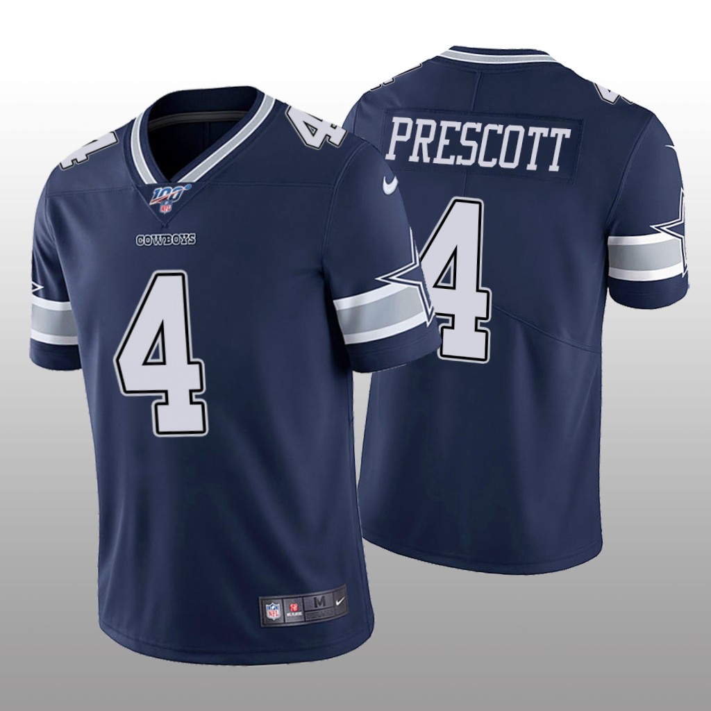 Dallas Cowboys Dak Prescott Navy Limited Jersey 100th Season - Men's